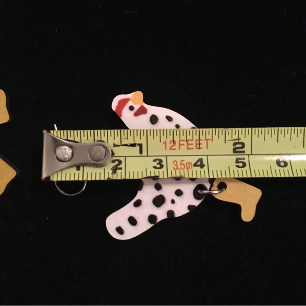 Chicken Earrings with Polka Dots and Boots